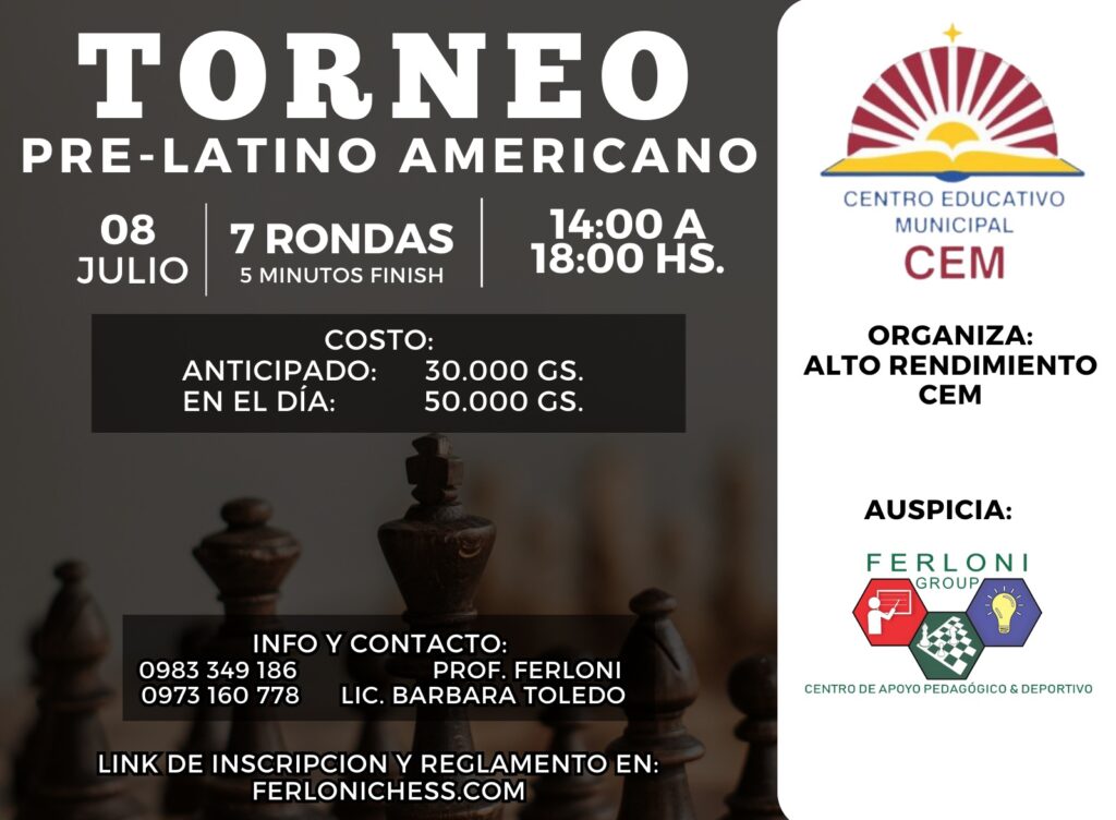 Inscripciones -Torneo Pre-Latino Americano CEM